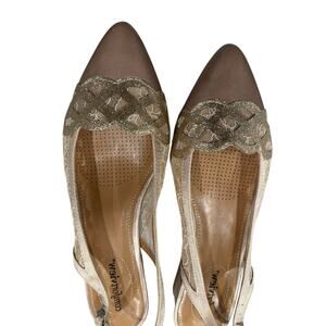 Comfortview Women Slingback Shoes - Color: Champagne - Size: 8.5 Medium